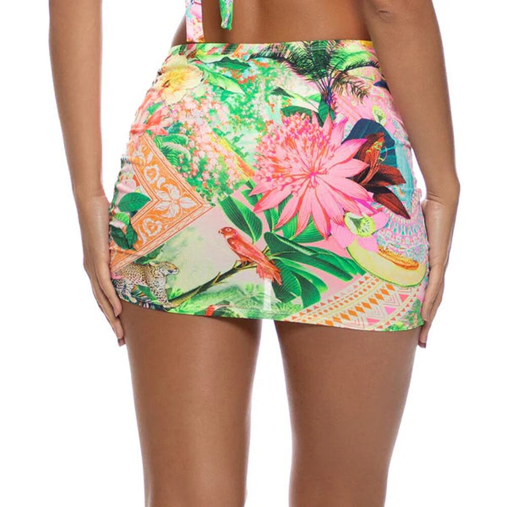 Luli Fama Opulent Eden Scrunch Up Mini Skirt NWT SIZE XS S